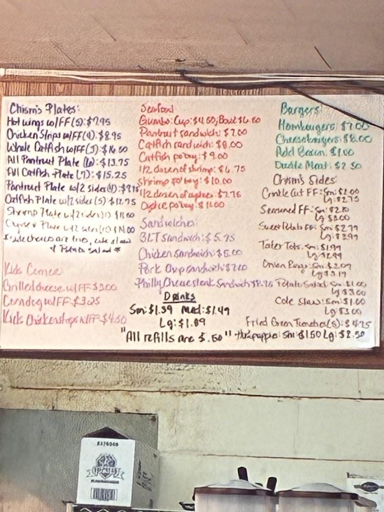 Chism's Diner Menu image 1