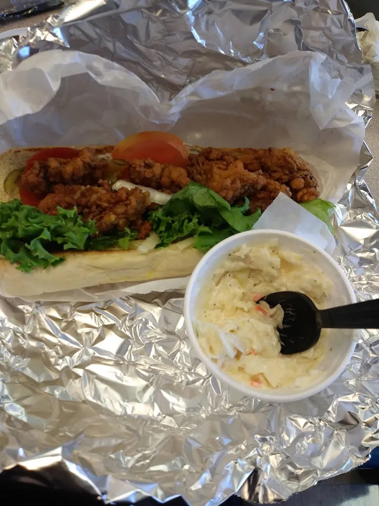 Oyster PO Boy and Potato Salad